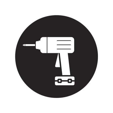 electric drill icon vector illustration logo designのイラスト素材