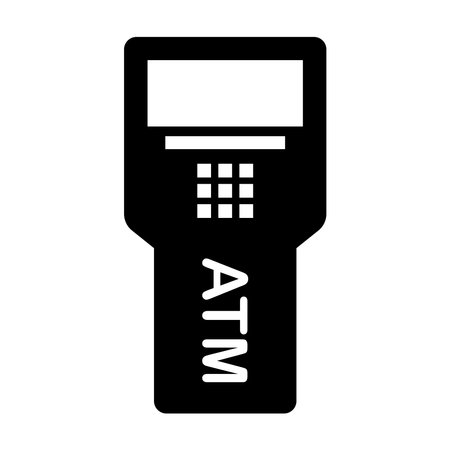 ATM machine icon vector illustration logo designのイラスト素材