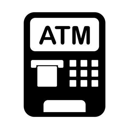 ATM machine icon vector illustration logo designのイラスト素材