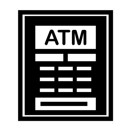 ATM machine icon vector illustration logo designのイラスト素材