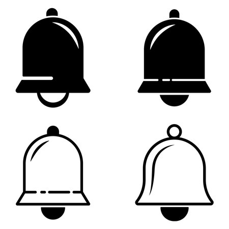 bell icon vector illustration logo designのイラスト素材