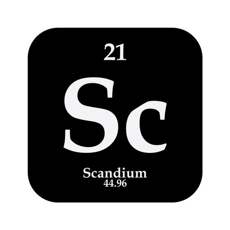 Scandium chemistry icon,chemical element in the periodic tableのイラスト素材