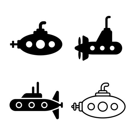 Submarine icon vector illustration logo designのイラスト素材