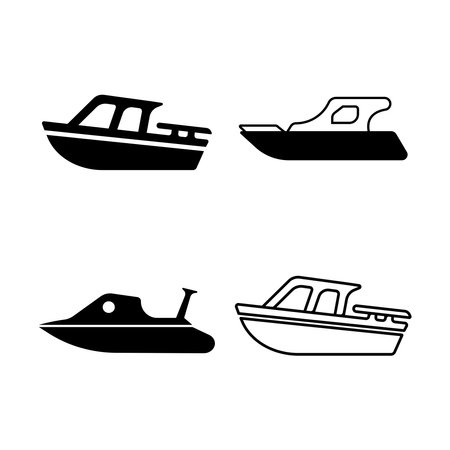 Boat icon vector illustration logo designのイラスト素材