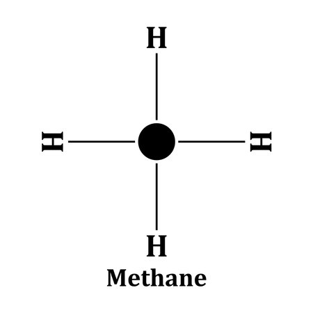 Methane molecule icon vector illustration logo designのイラスト素材
