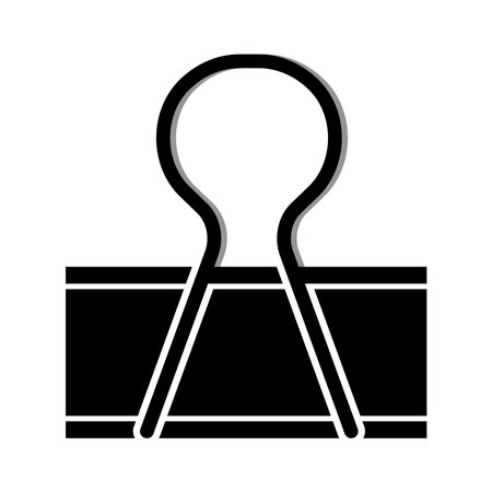 Paper clip icon vector illustration logo designのイラスト素材