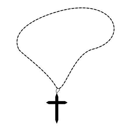 Rosary catholic faith vector illustration logo designのイラスト素材