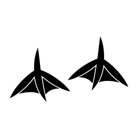 Animal Footprint,duck paw vector icon illustration logo designのイラスト素材