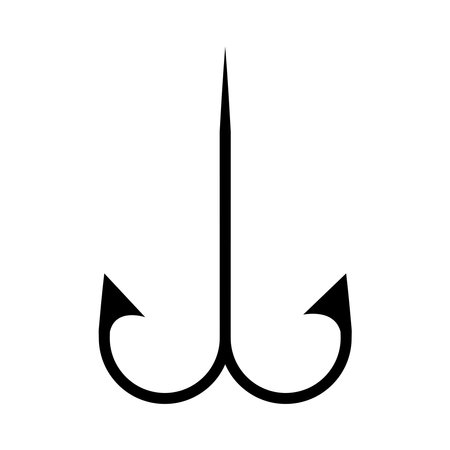 fishing hook icon vector illustration logo designのイラスト素材