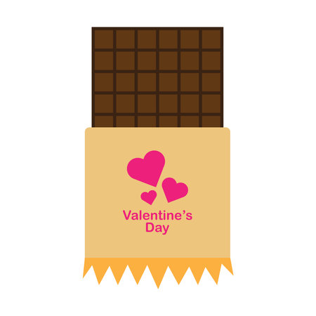 Valentine Chocolate icon vector illustration logo designのイラスト素材