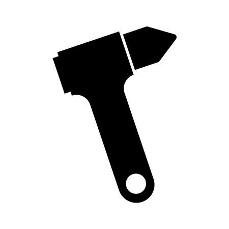 Emergency Hammer for Car Glass breaker icon vector illustration logo designのイラスト素材