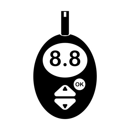 blood sugar meter icon vector illustration logo designのイラスト素材