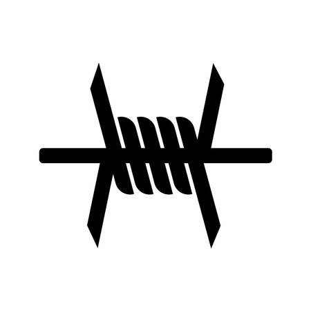 barbed wire icon vector illustration logo designのイラスト素材