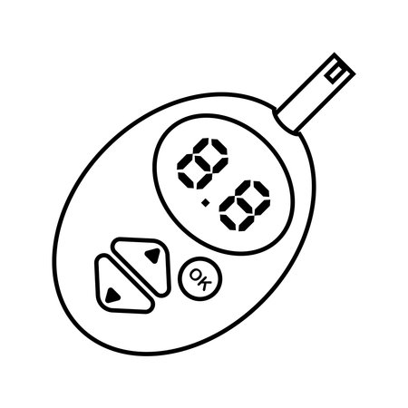 Blood glucose monitor icon vector illustration logo designのイラスト素材