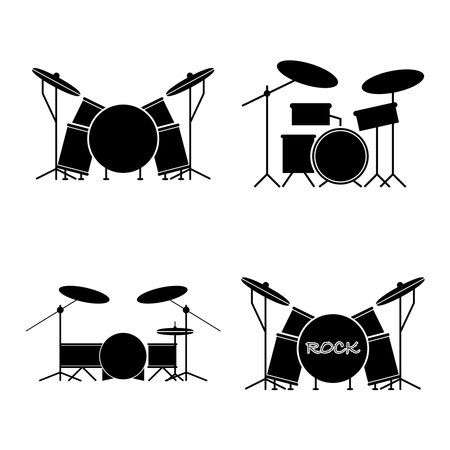 Drum icon vector illustration logo designのイラスト素材
