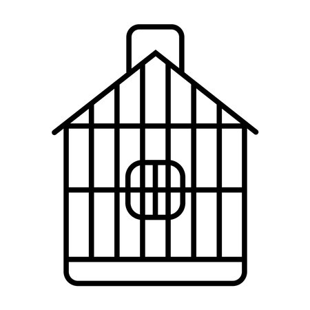 bird cage icon vector illustration logo designのイラスト素材