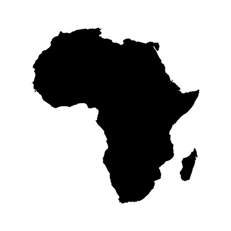 Africa Map Icon Element Illustration Designのイラスト素材