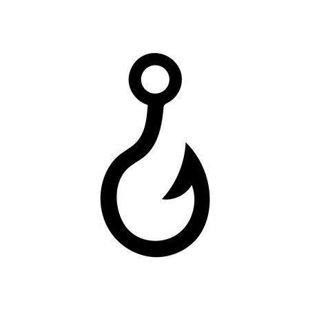 fishing hook icon illustration symbol designのイラスト素材