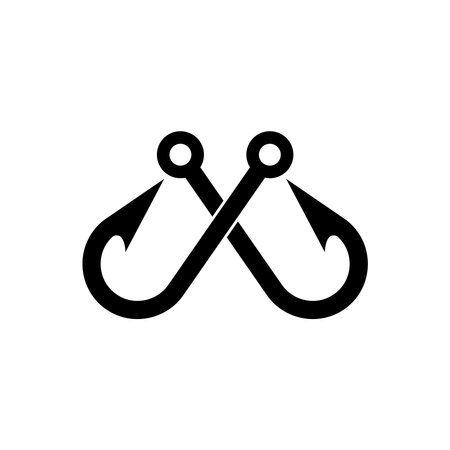 fishing hook icon illustration symbol designのイラスト素材