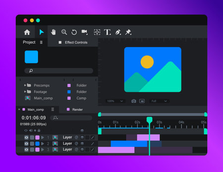 motion designer software. creating video effects and animationsのイラスト素材
