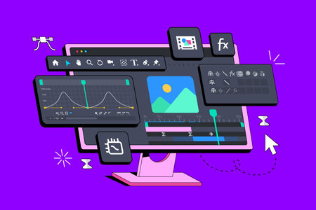 Program interface for Motion Designer. Working with Video and Animation. App for Designers. video...