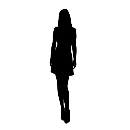 Girl dressing isolated on white backgroundのイラスト素材