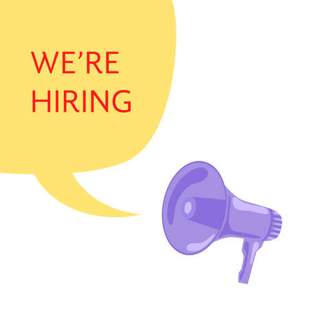 purple loudspeaker with big yellow bubbleのイラスト素材