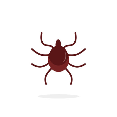 simple flat icon of a brown beetle