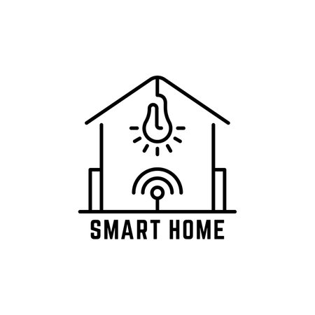 linear smart home, lamp, wifiのイラスト素材
