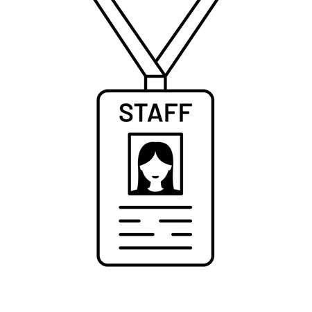 linear badge staff signのイラスト素材