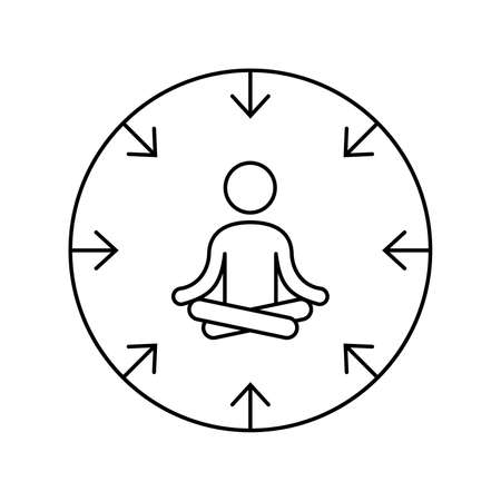 linear yoga and arrowsのイラスト素材