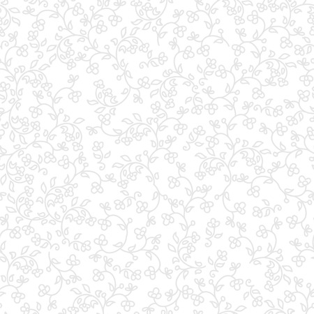 Vector seamless floral pattern with grey flowers.のイラスト素材