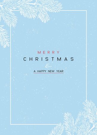 Christmas  with branches of christmas tree.のイラスト素材