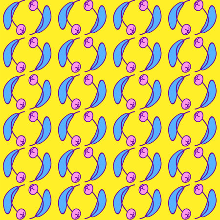 Vector seamless floral pattern. Linden leaf decorative ornament can be used in fabric design, cover printing and web design.のイラスト素材