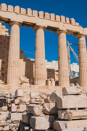 Vertical view of the greek Acropolisの写真素材