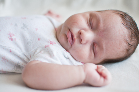 Portrait of the sleeping babyの写真素材