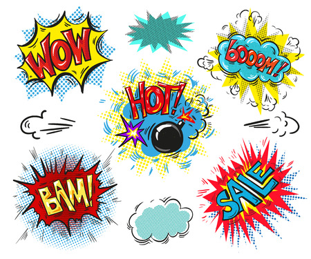 Set of Comic Text, Pop Art comic style.の写真素材