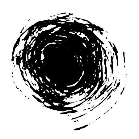 Circle dry brush vector stroke grunge textureのイラスト素材
