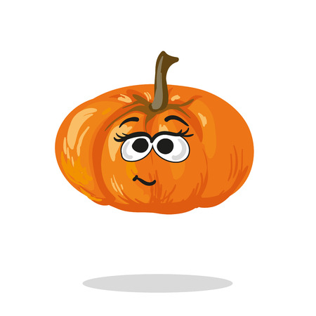 Smiling Pumpkin Cartoon Mascot Character vectorのイラスト素材