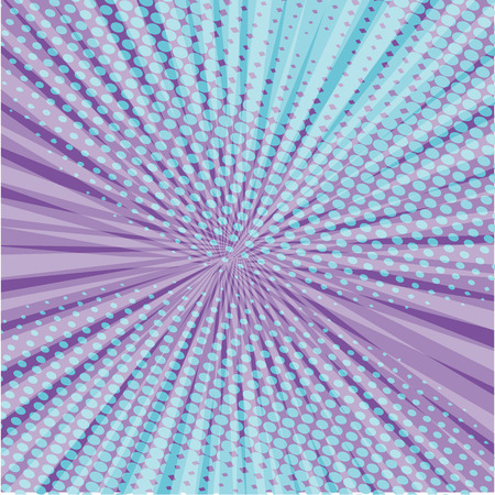 Pop art style halftone explosion with light rays.のイラスト素材