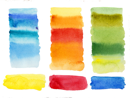 Watercolor abstract shapes columns high resolution cleaned background isolated easy to useの写真素材