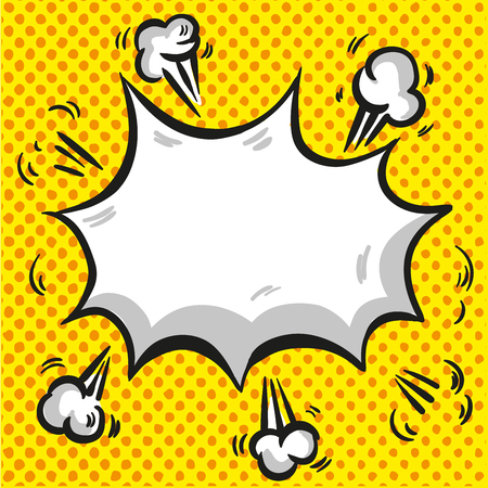 Comic speech cloud with explosion and raysのイラスト素材