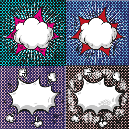 Pop art elements setのイラスト素材