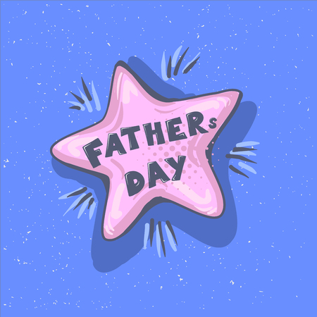 Fathers day phrase. Happy Father s day vector lettering calligraphy greeting speech bubble. Illustration for Fathers Day invitations. Dad s dayのイラスト素材