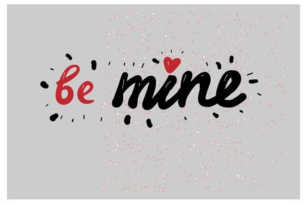Beautiful typography background with hand drawn word I love you. Handmade vector modern calligraphyのイラスト素材