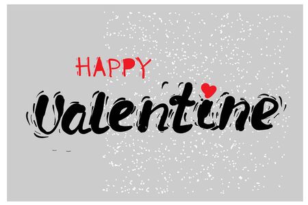 For VALENTINE S DAY hand lettering - handmade calligraphy, vectorのイラスト素材