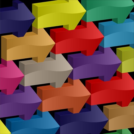 Color arrows located numbers of dark backgroundのイラスト素材