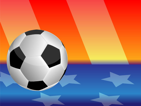 Football against the image of flag USAのイラスト素材
