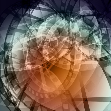 Abstract background executed from a film twirled in a spiralの写真素材