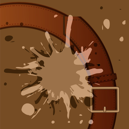 Belt and stains on a brown backgroundのイラスト素材